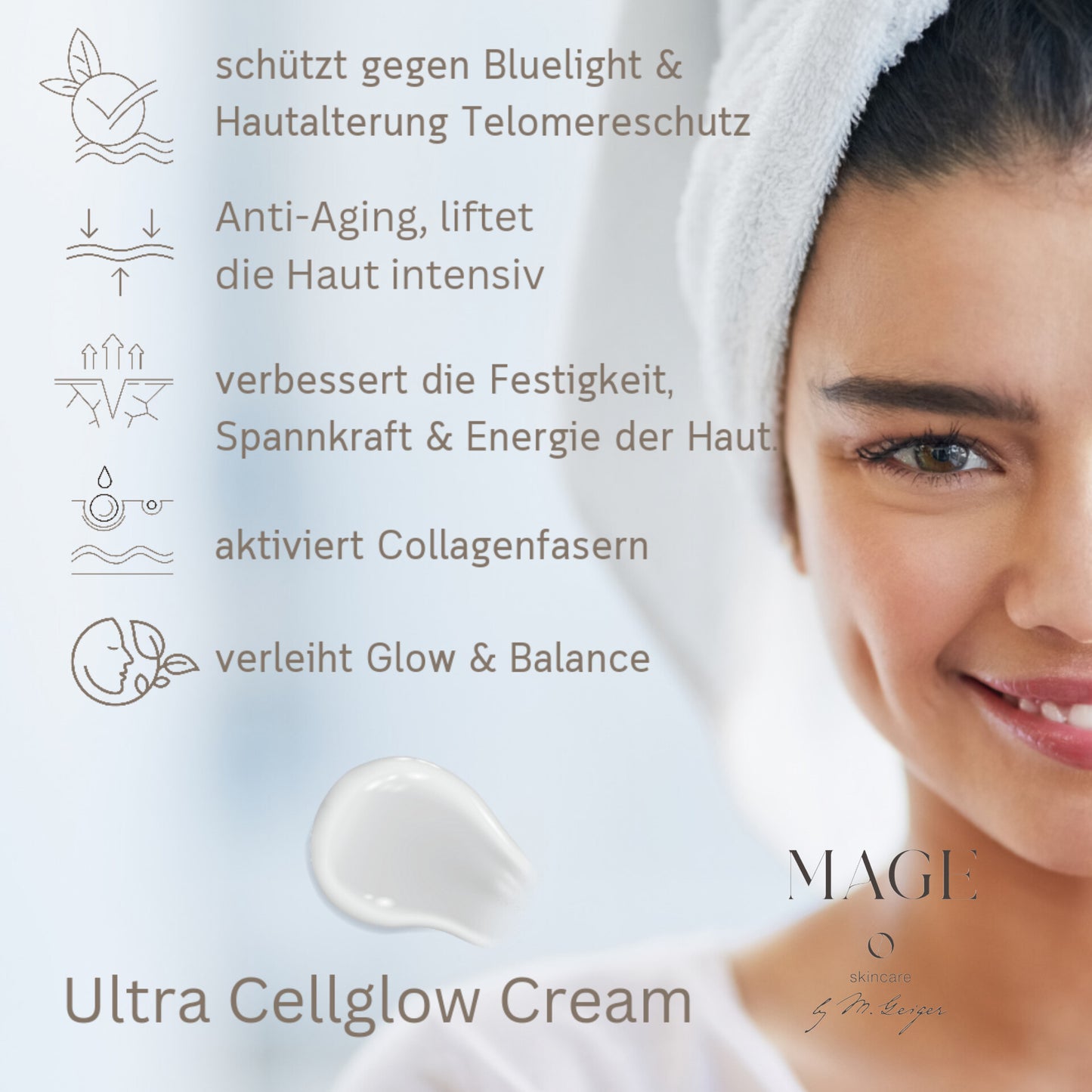 Ultra Cellglow Cream liftet die Haut intensiv mit Bio BTX und schützt gegen Alterung die Hautzellen aller Hauttypen