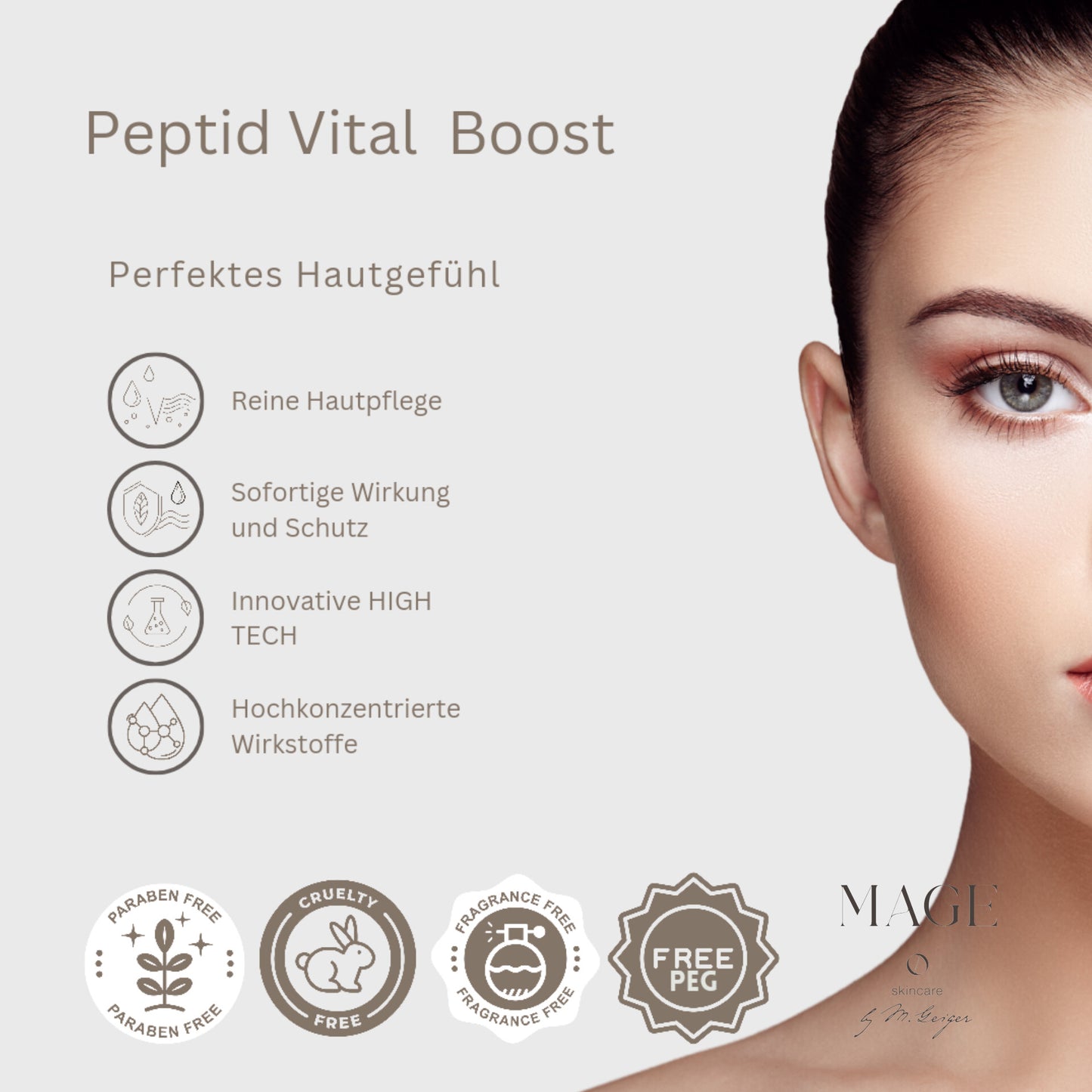 Peptid Vital Boost liftet und strafft mit sofort WOW Effect mit Bio Botox minimiert Falten langfristig