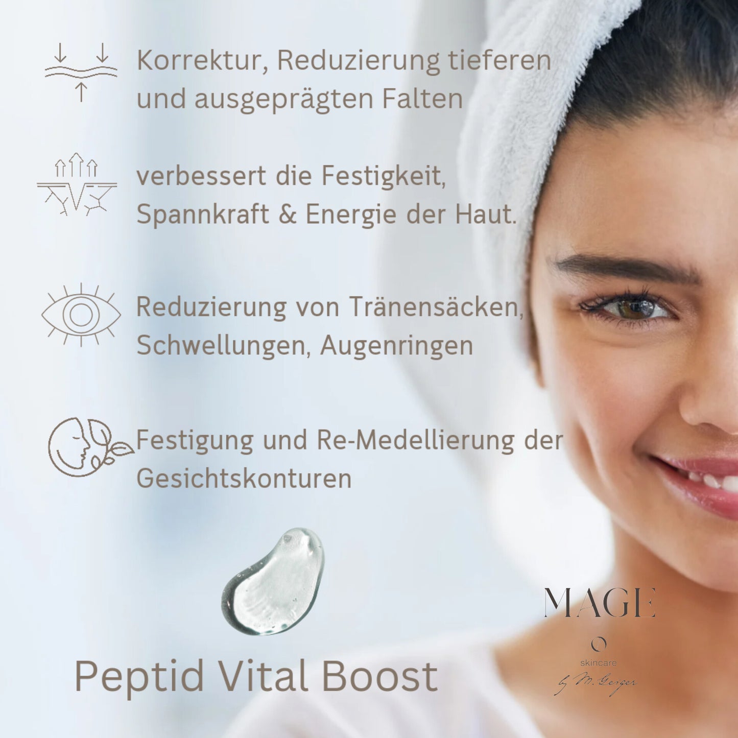 Peptid Vital Boost liftet und strafft mit sofort WOW Effect mit Bio Botox minimiert Falten langfristig