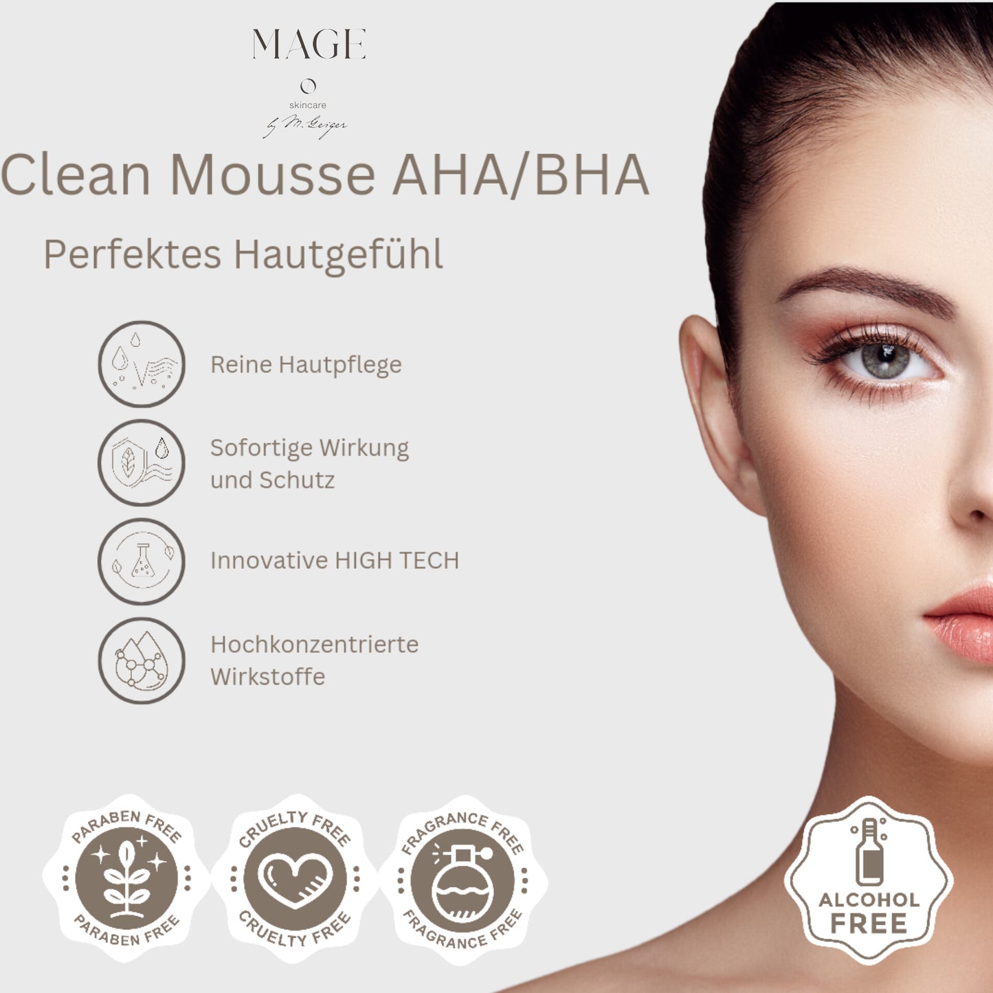 Clean Mousse AHA/BHA für reine ebenmäßige Haut