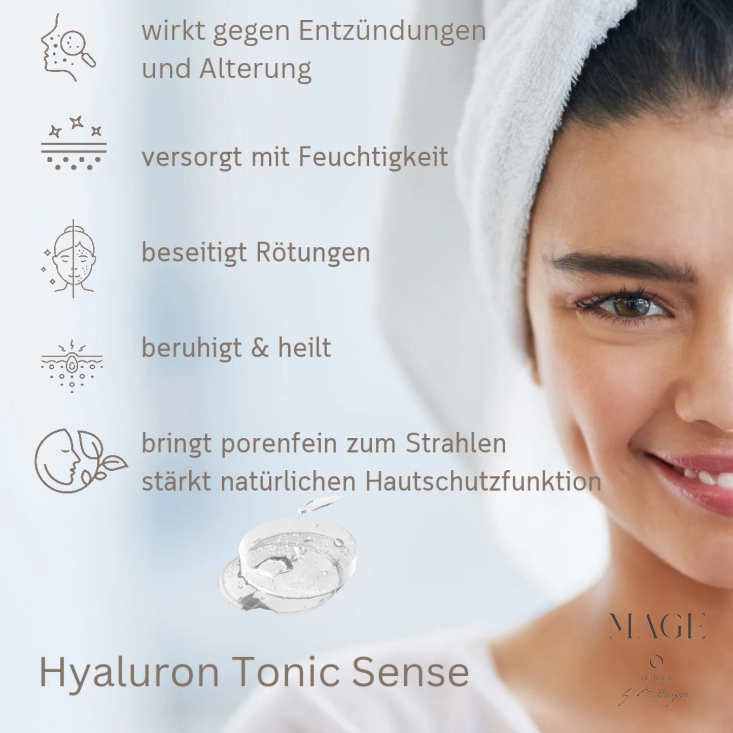 Hyaluron Tonic Sense beruhigt und klärt sensible Haut beseitigt Stress und Irritationen