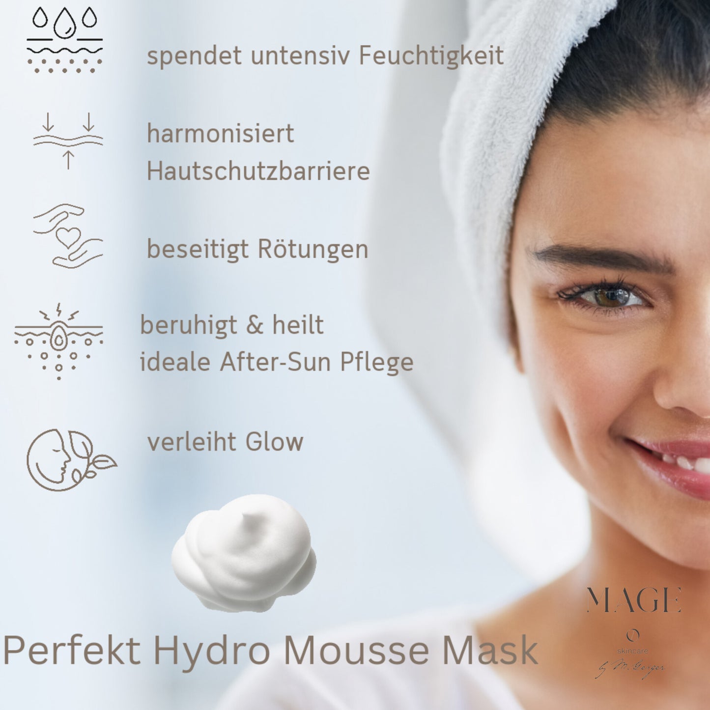 Perfect Hydro Mousse Mask Luxus Maske nährstoffreich für sanftes Hautgefühl pflegt strafft verfeinert