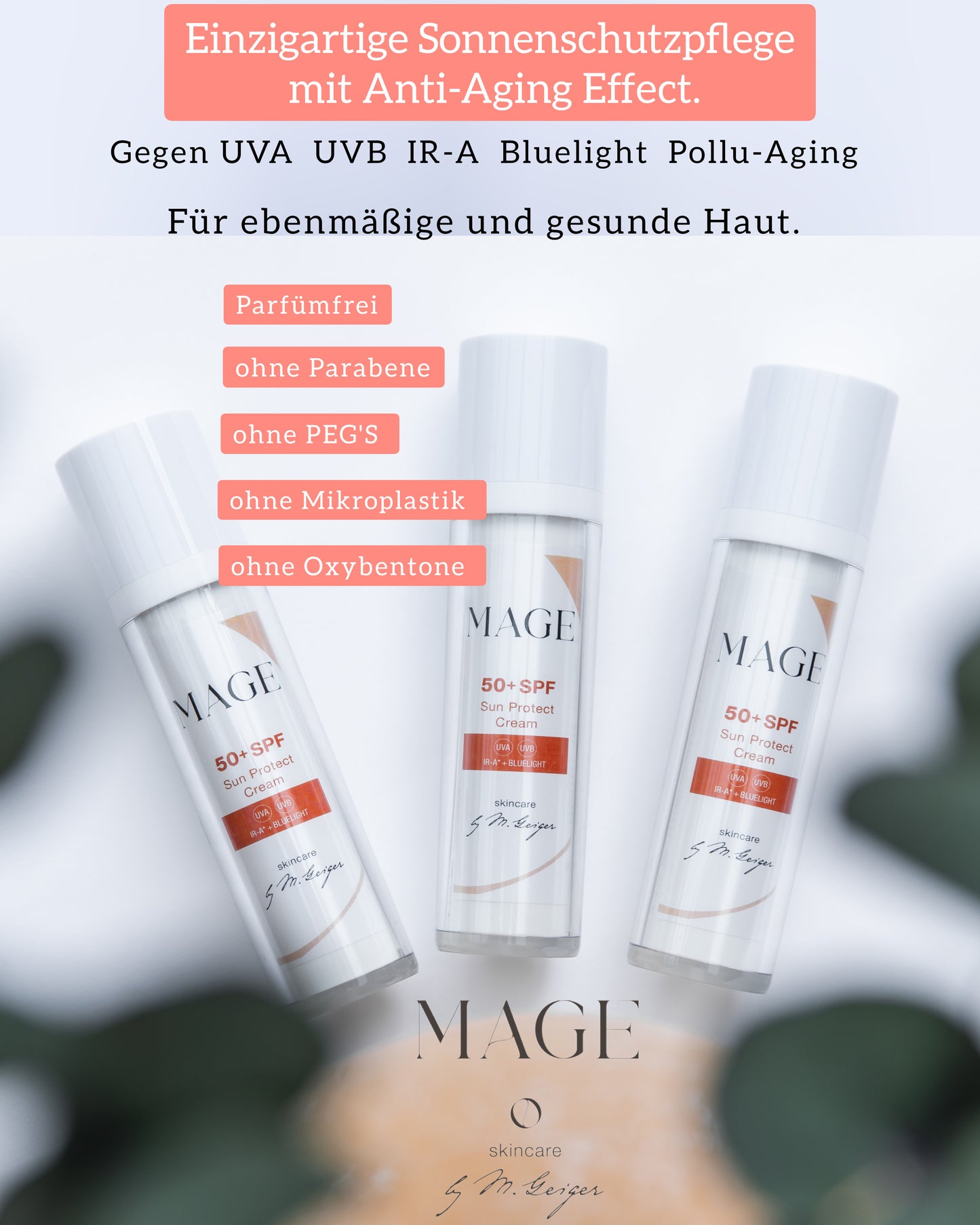 Sun Protect Cream Anti-Aging 50+ UV-A UV-B IR-A mit Schutz gegen Bluelight
