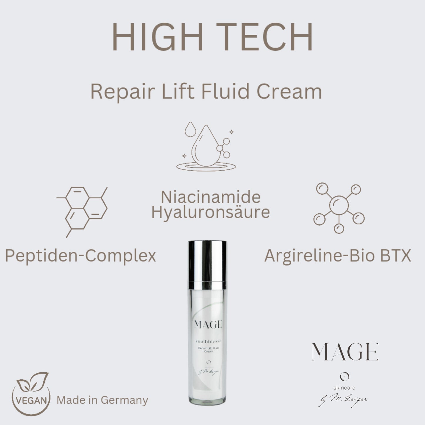 Repair Lift Fluid Cream verleiht Glow repariert Hautzellen mit Vitaminen und reduziert Falten mit Bio BTX, für alle Hauttypen