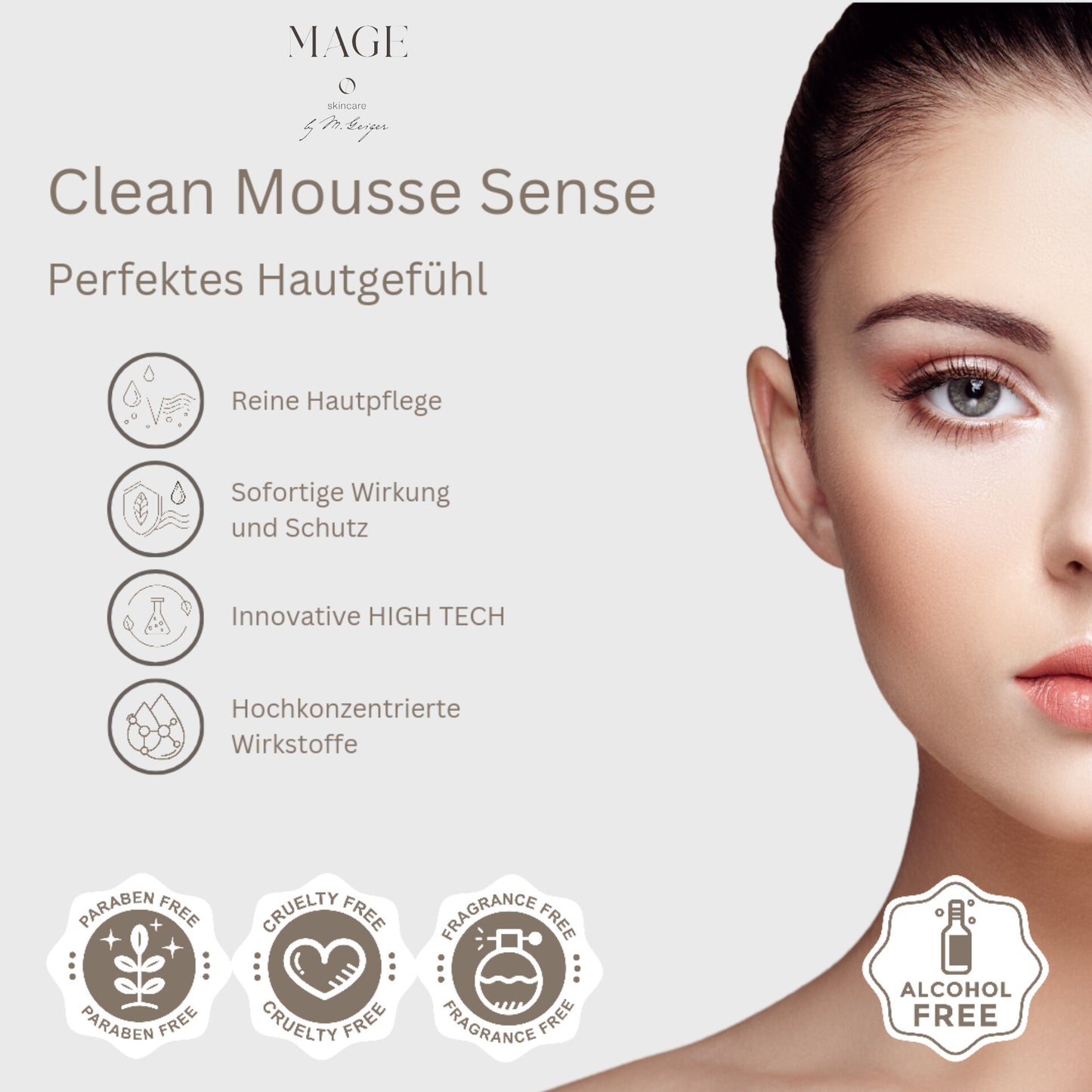 Clean Mousse Sense gleicht gestressten Hautton aus reinigt schonend und intensiv sensible Haut