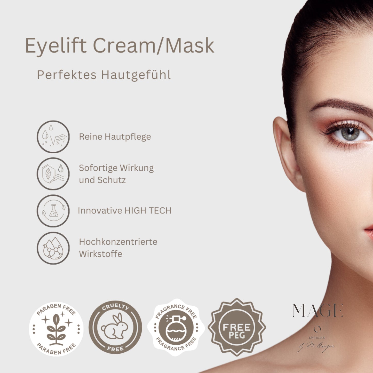 Eyelift Cream & Mask Straffung und weniger Falten für sensible Augenpartie mit Botox und Hyaluron