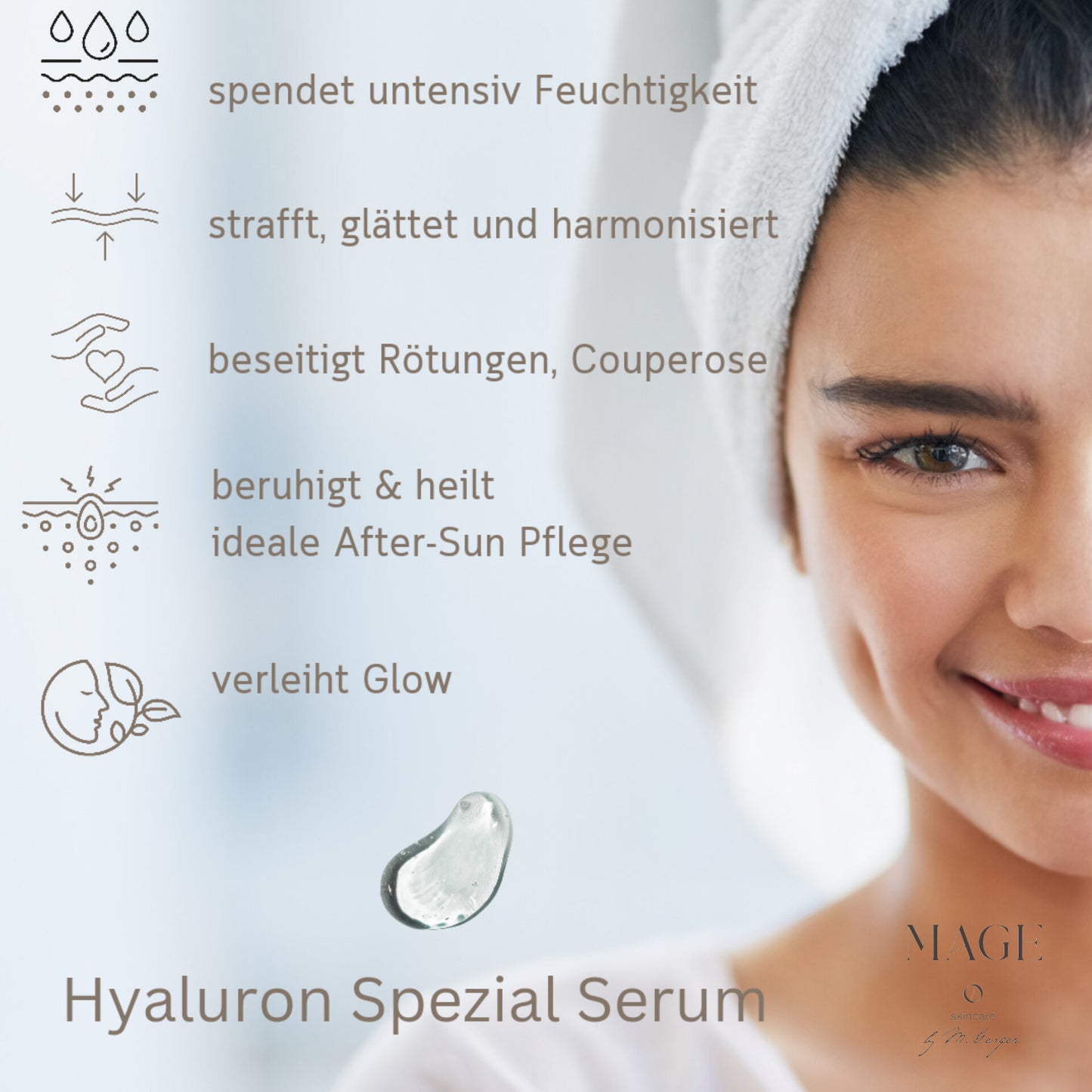Hyaluron Spezial Serum beruhigt, versorgt die empfindliche Haut mit Hyaluron und Bio BTX